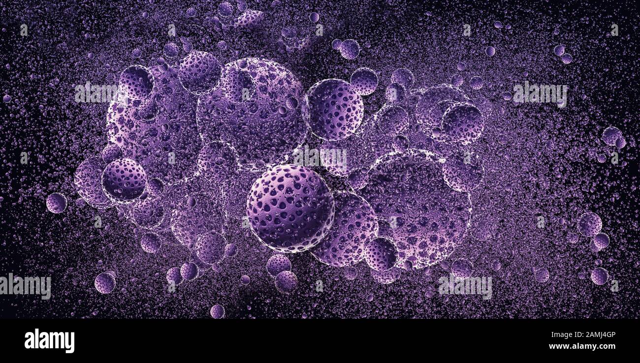 3d rendering Virus bacteria cells background Stock Photo