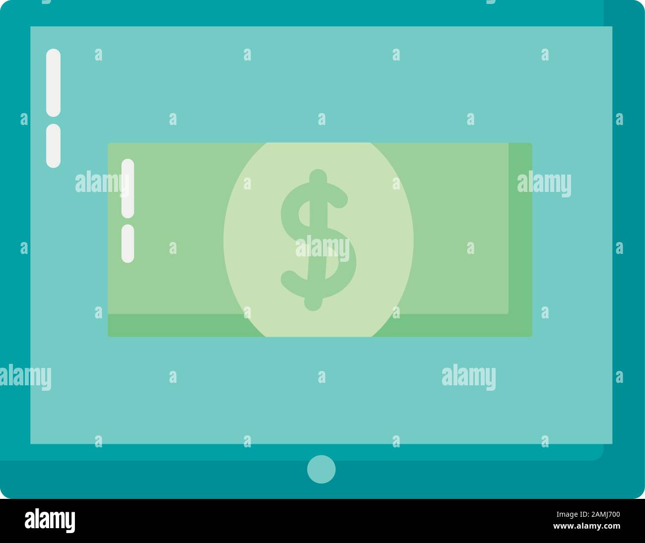 Bill Money Dollar In Tablet Stock Vector Image Art Alamy