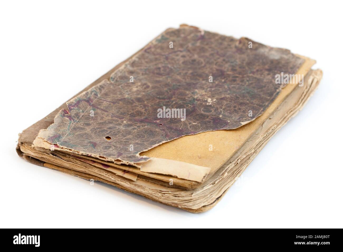 Vintage book isolated on white background. Stock Photo