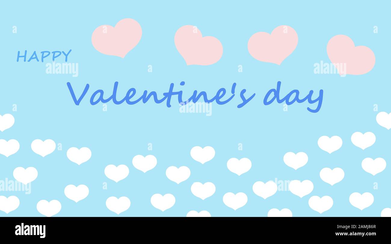 valentines day card with hearts vector illustration Stock Vector Image ...