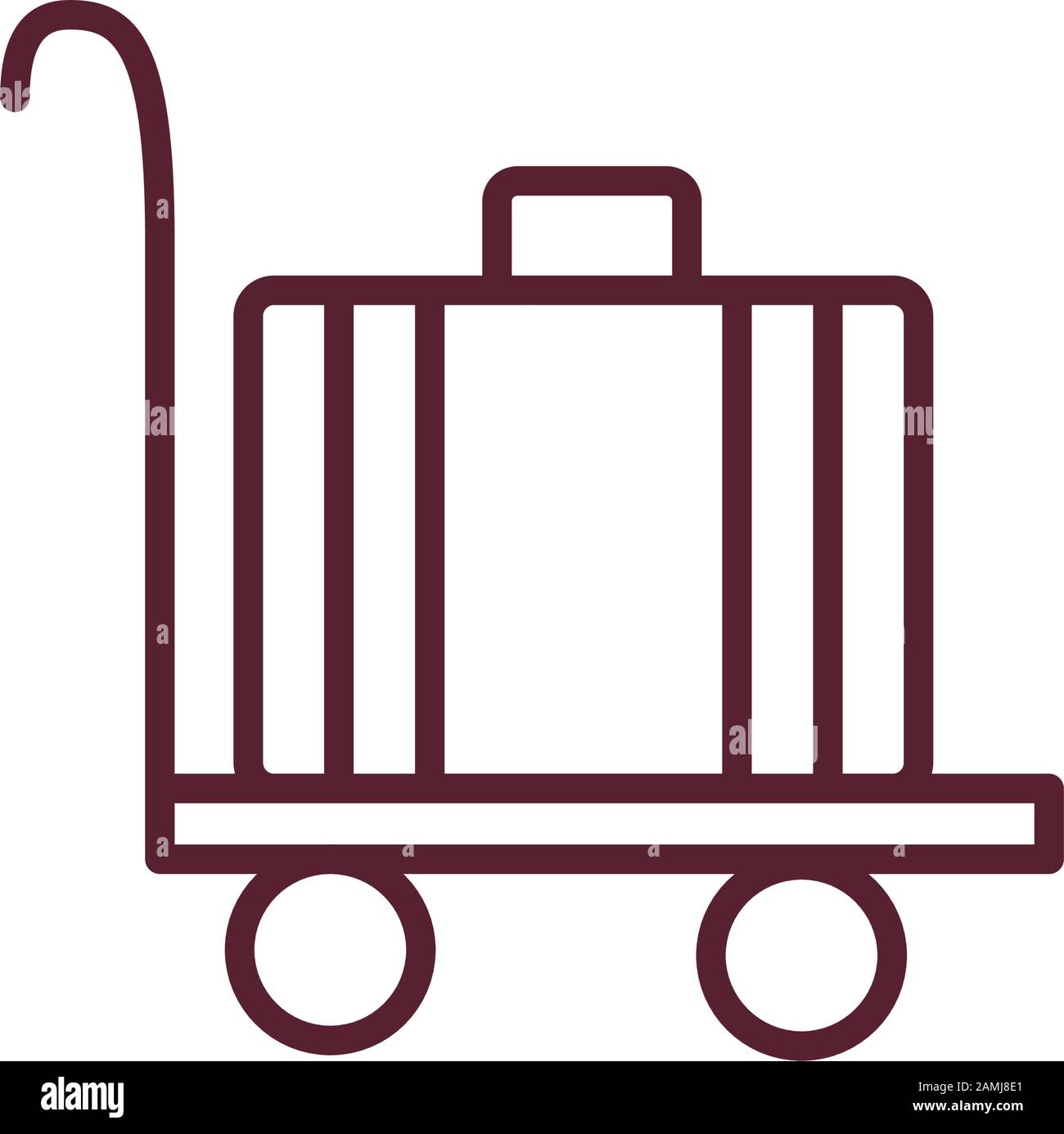 suitcase travel accessory in hotel cart Stock Vector Image & Art Alamy