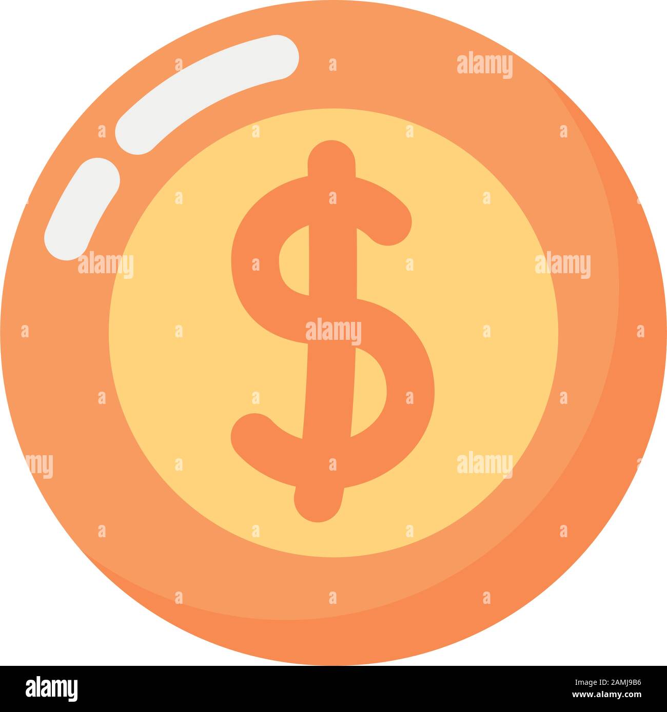 coin money dollar isolated icon Stock Vector Image & Art - Alamy