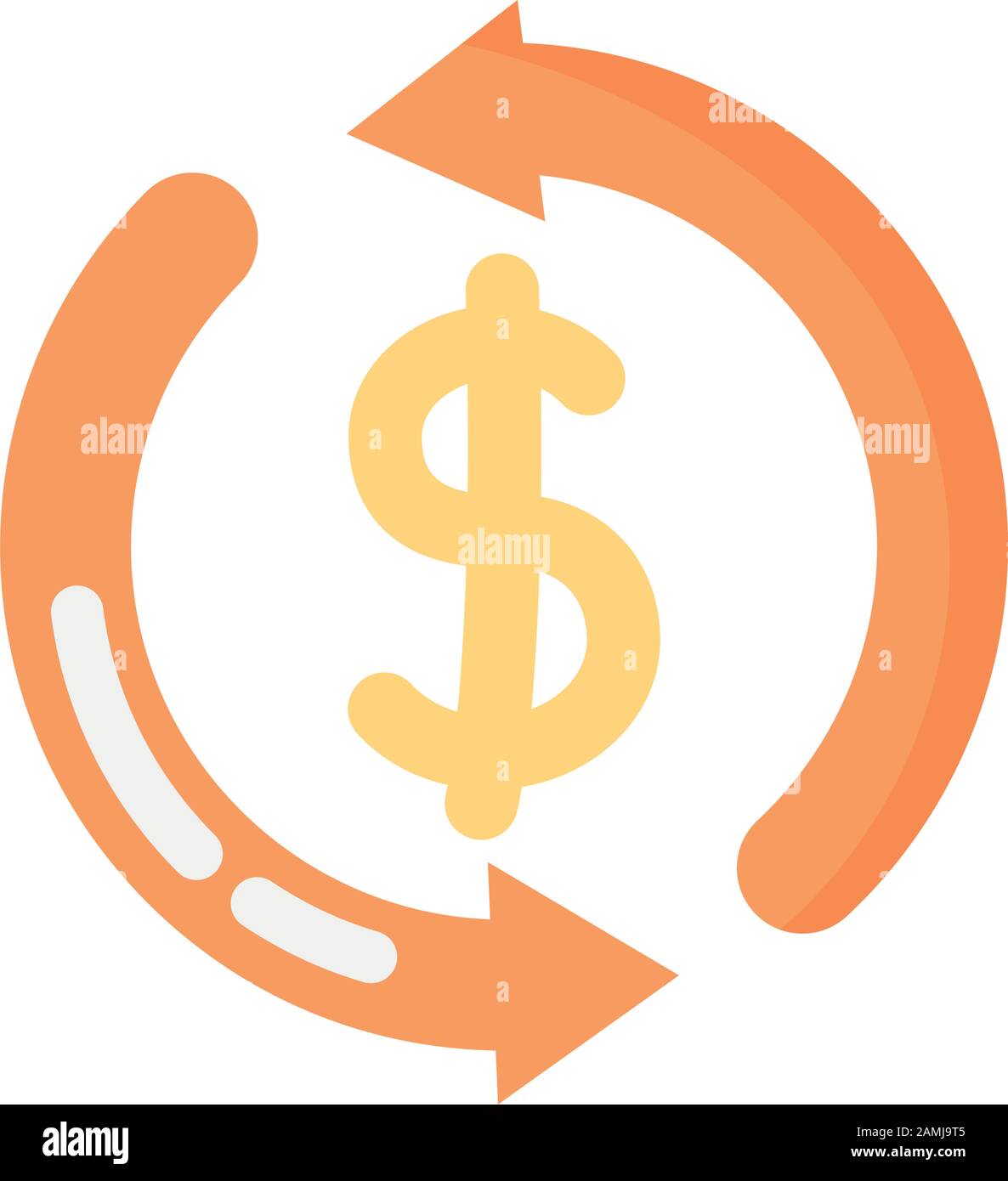 money dollar symbol with arrows around Stock Vector Image & Art - Alamy