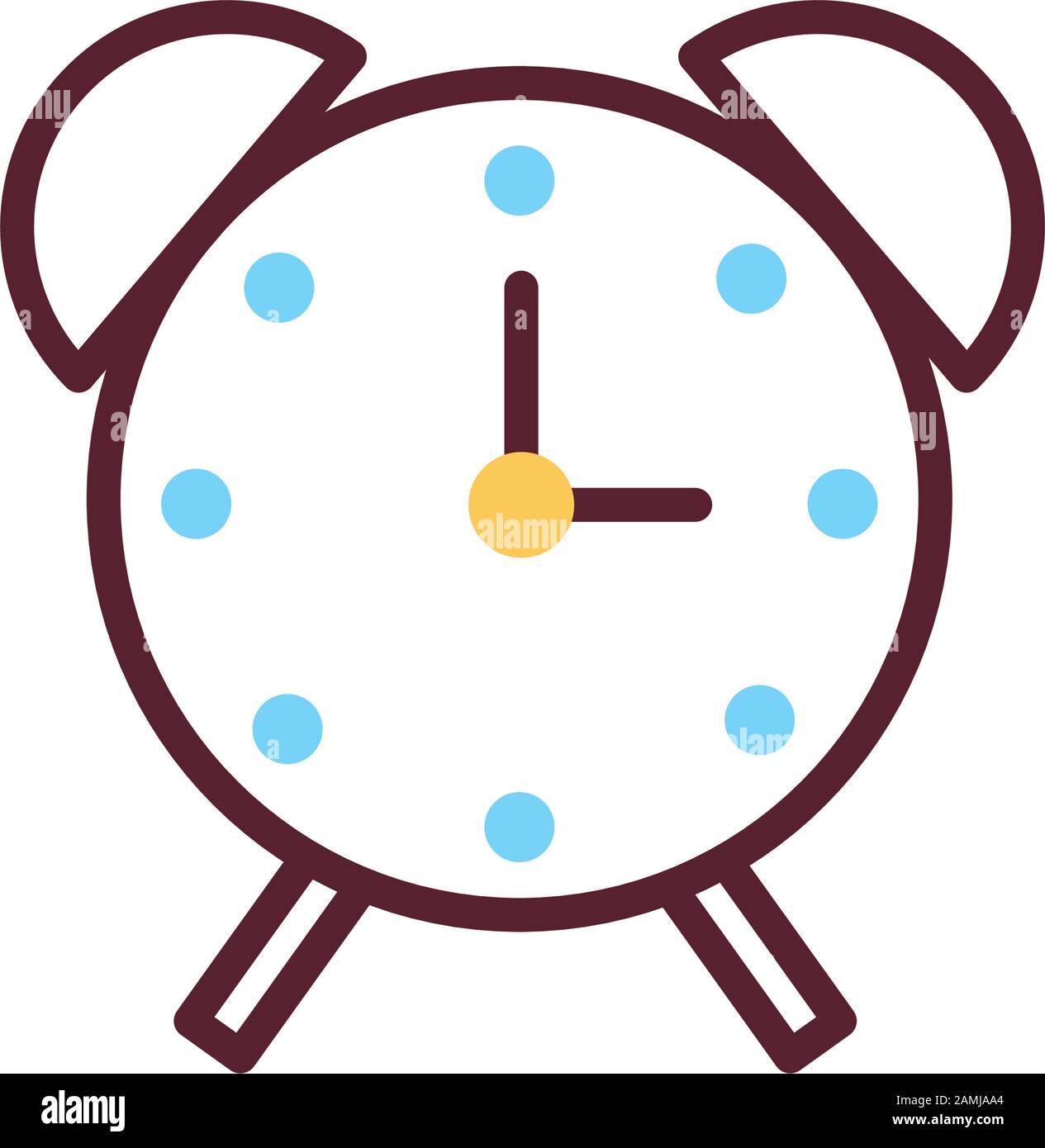 alarm time clock isolated icon Stock Vector Image & Art - Alamy