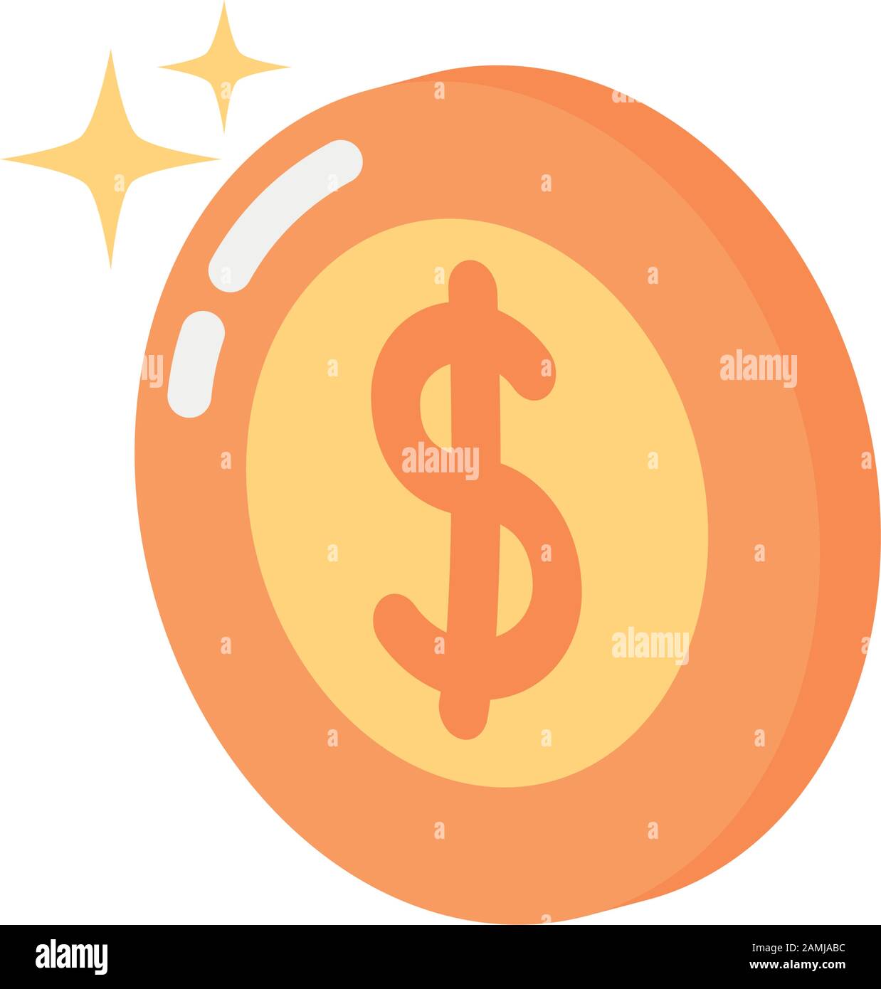 coin money dollar isolated icon Stock Vector Image & Art - Alamy