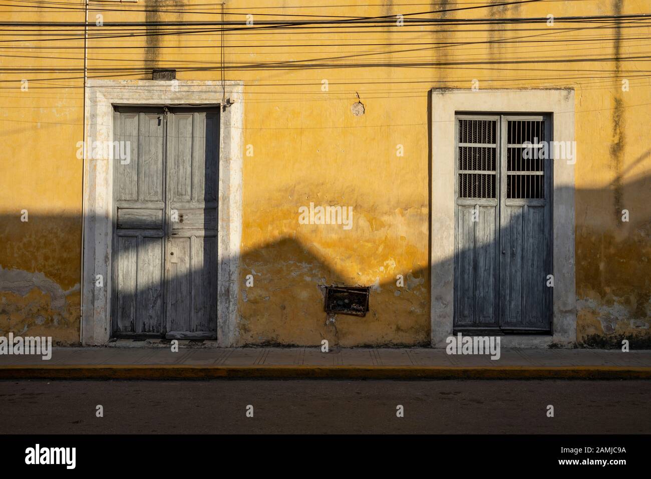 Colorful Art Deco and traditional houses and buildings in Merida, Yucatan, Mexico. Stock Photo
