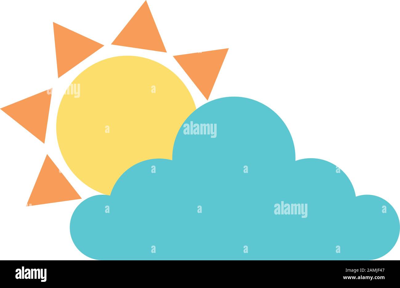 cute summer sun with cloud Stock Vector Image & Art - Alamy