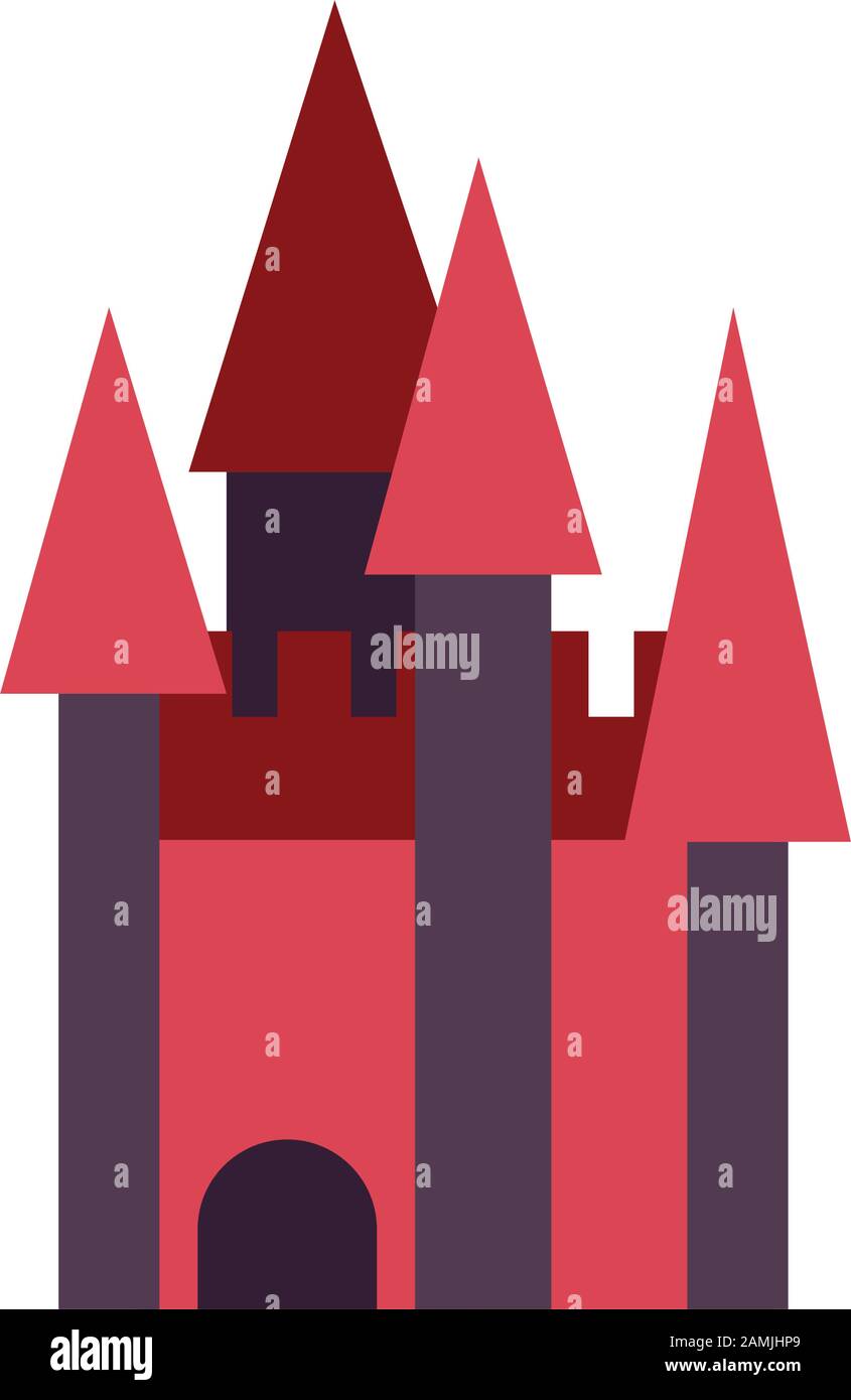 cute fairytale castle isolated icon Stock Vector Image & Art - Alamy