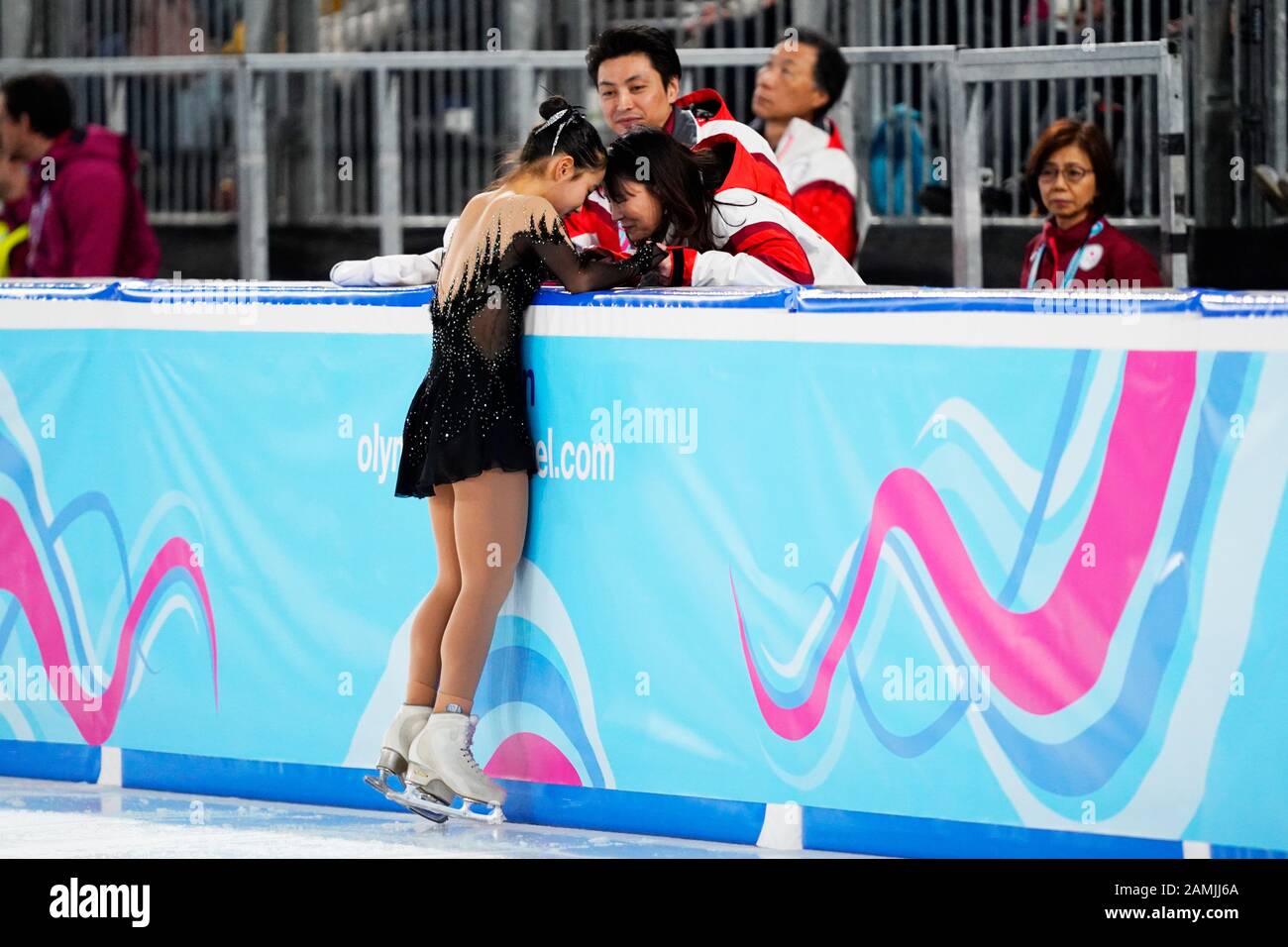 Lausanne Switzerland 13th Jan L To R Mana Kawabe Yamato Tamura Mie Hamada Jpn Figure Skating Women S Free Skating At Lausanne Skating Arena During The Lausanne Winter Youth Olympic