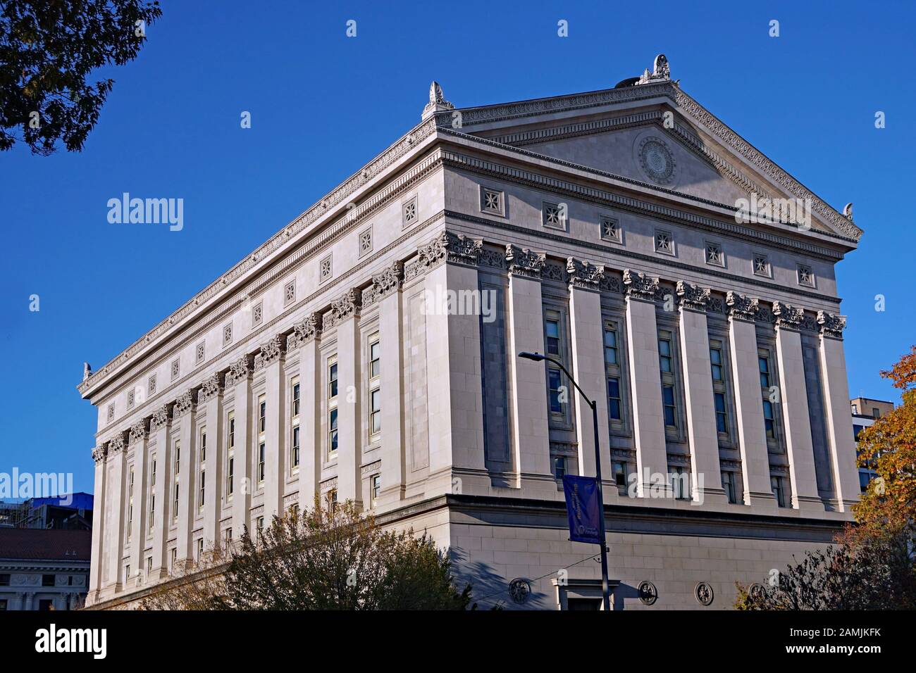 PITTSBURGH - NOVEMBER 2019:  A historic Masonic Temple is now known as Alumni Hall at the University of Pittsburgh Stock Photo