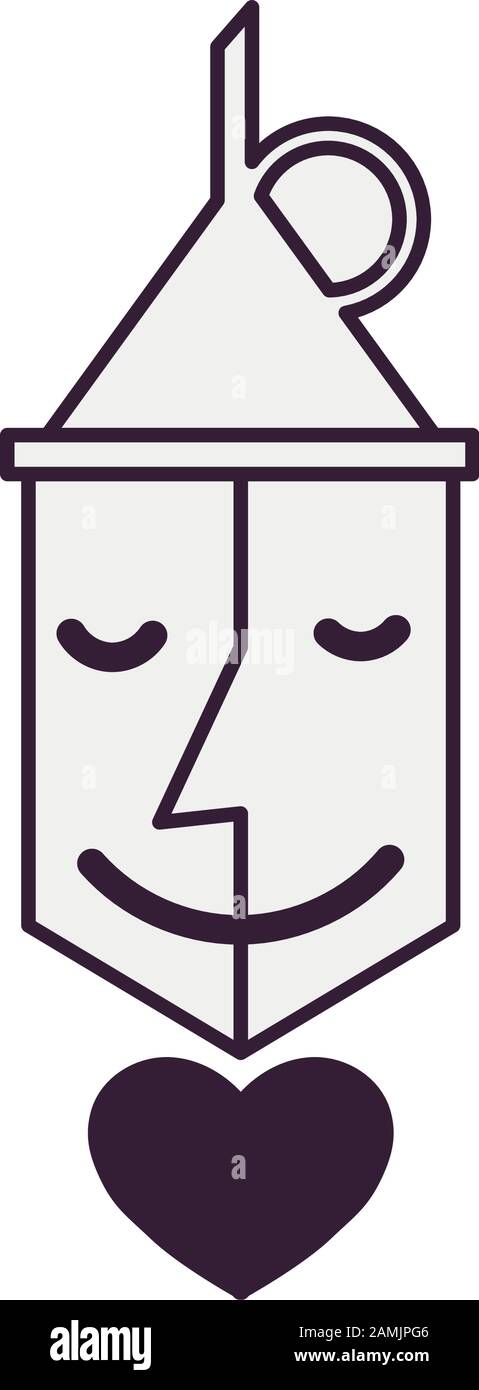 tin man with heart fairytale character Stock Vector Image & Art - Alamy