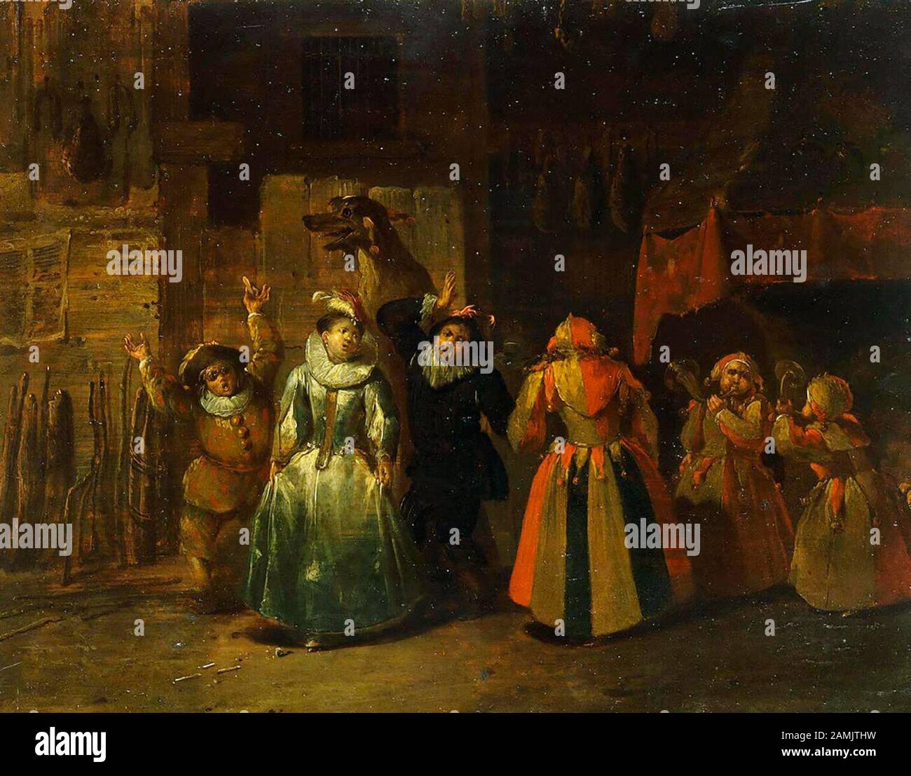 The Mummers - Frans Breydel, early 1700s Stock Photo