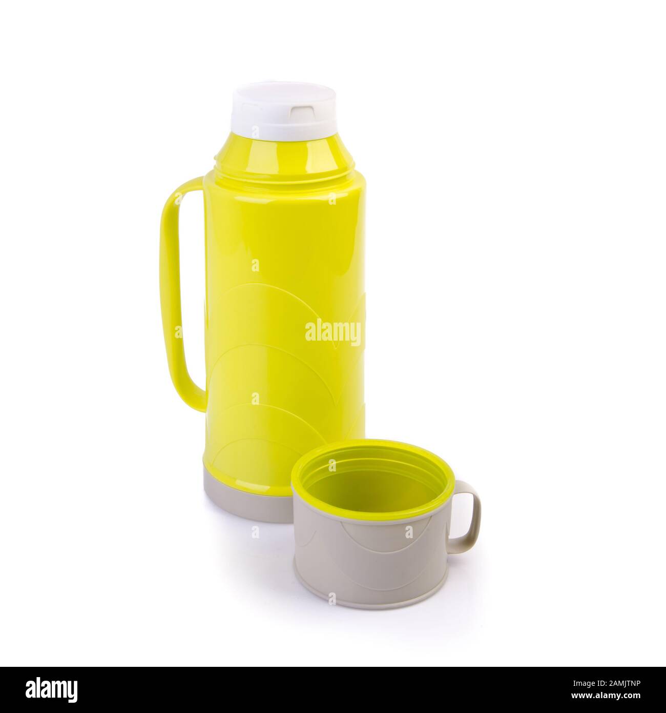 Thermo or Plastic Thermos flask on background new Stock Photo - Alamy