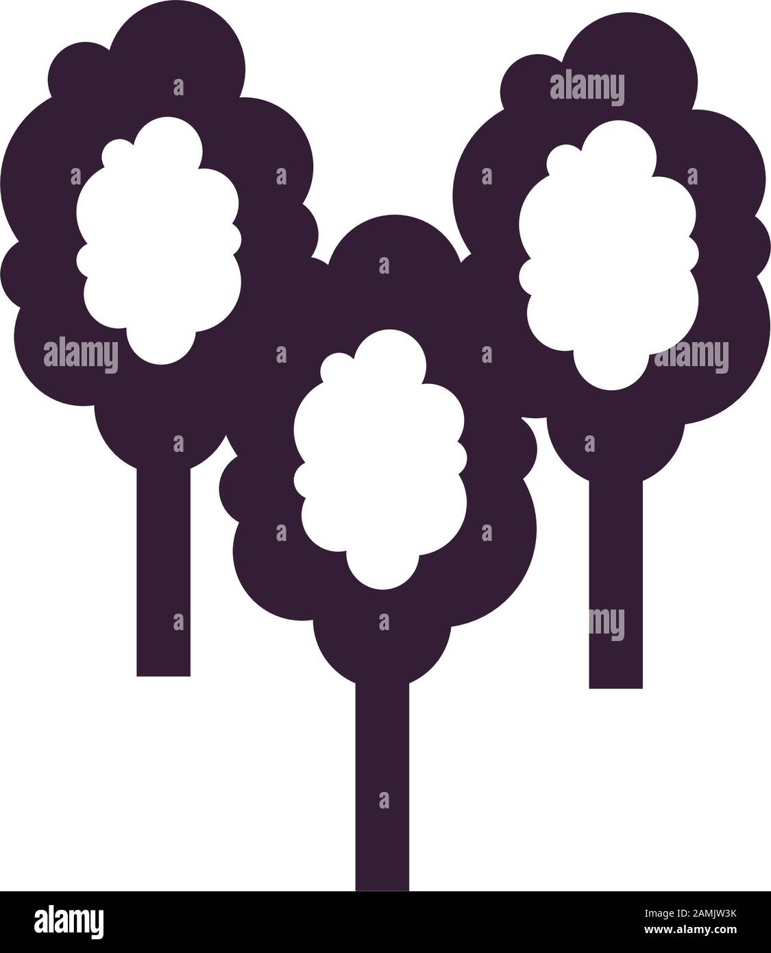 trees plants forest isolated icons Stock Vector Image & Art - Alamy