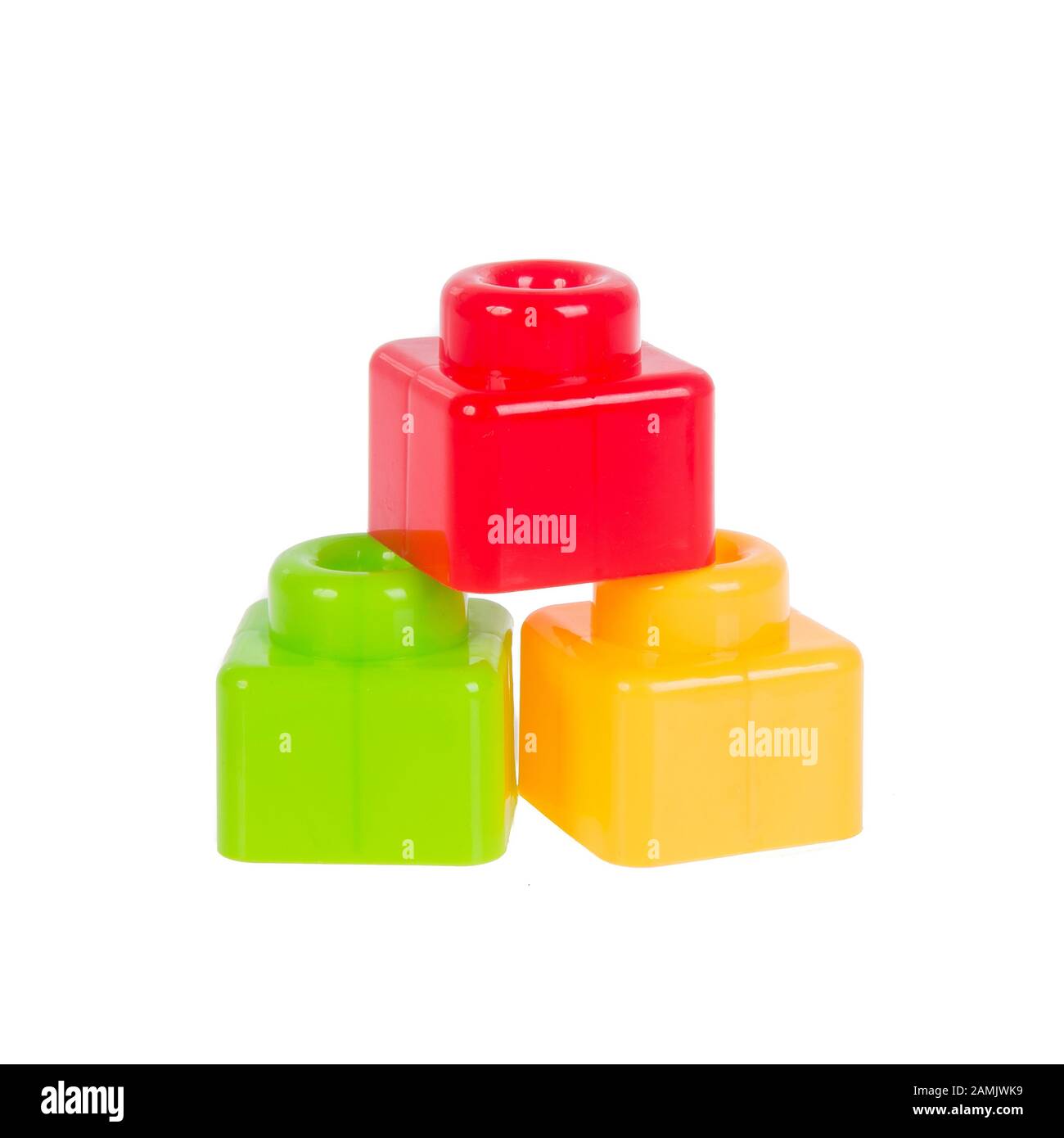 Toy or Plastic building blocks on background new Stock Photo - Alamy