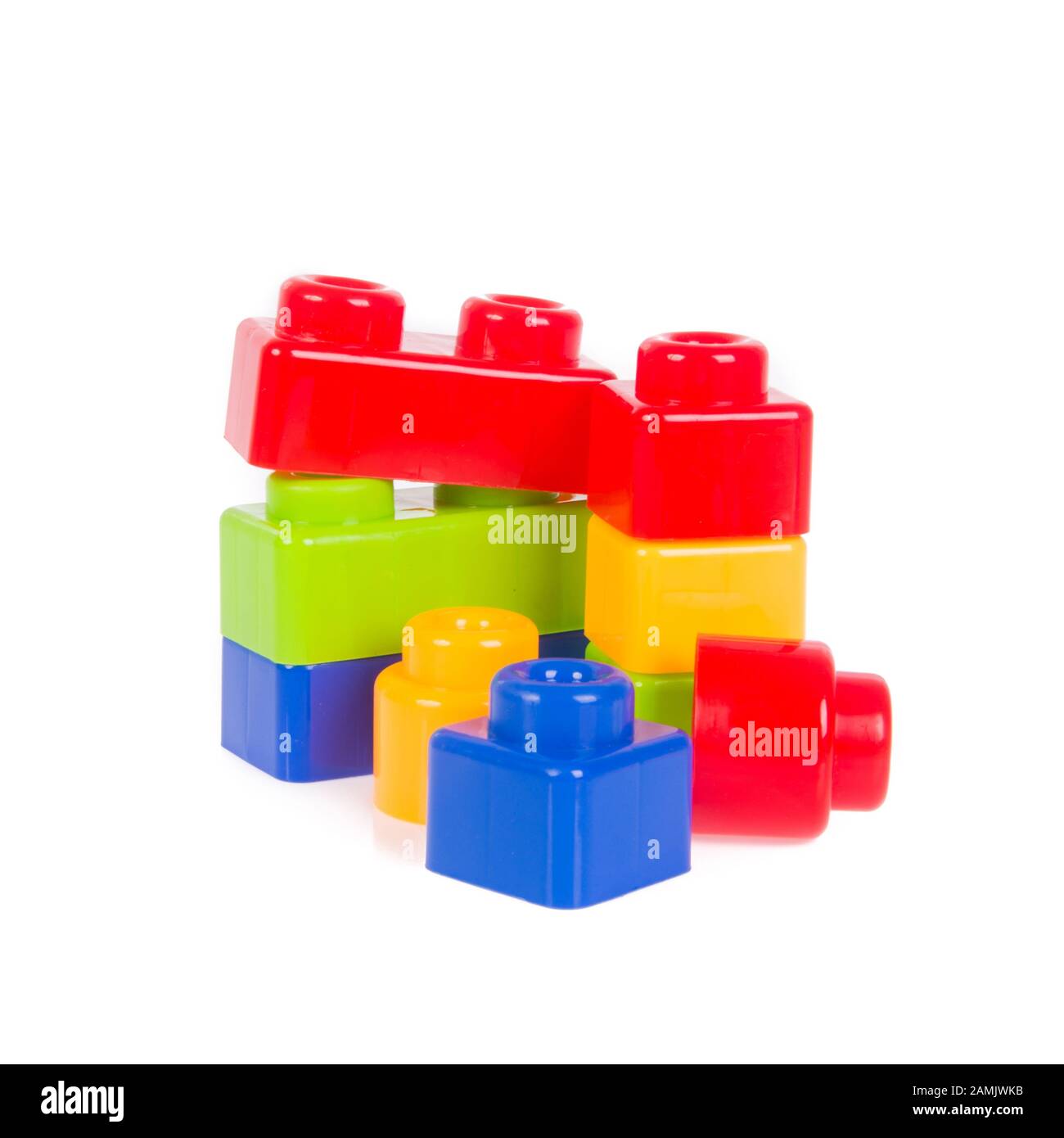 Toy or Plastic building blocks on background new Stock Photo - Alamy