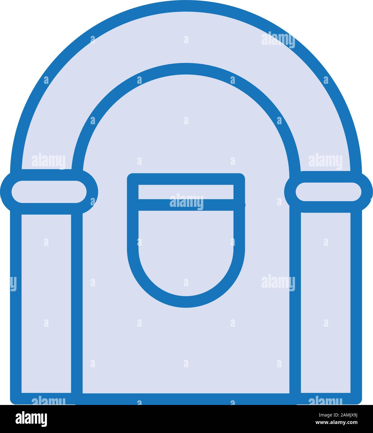 rockola musical audio device icon Stock Vector
