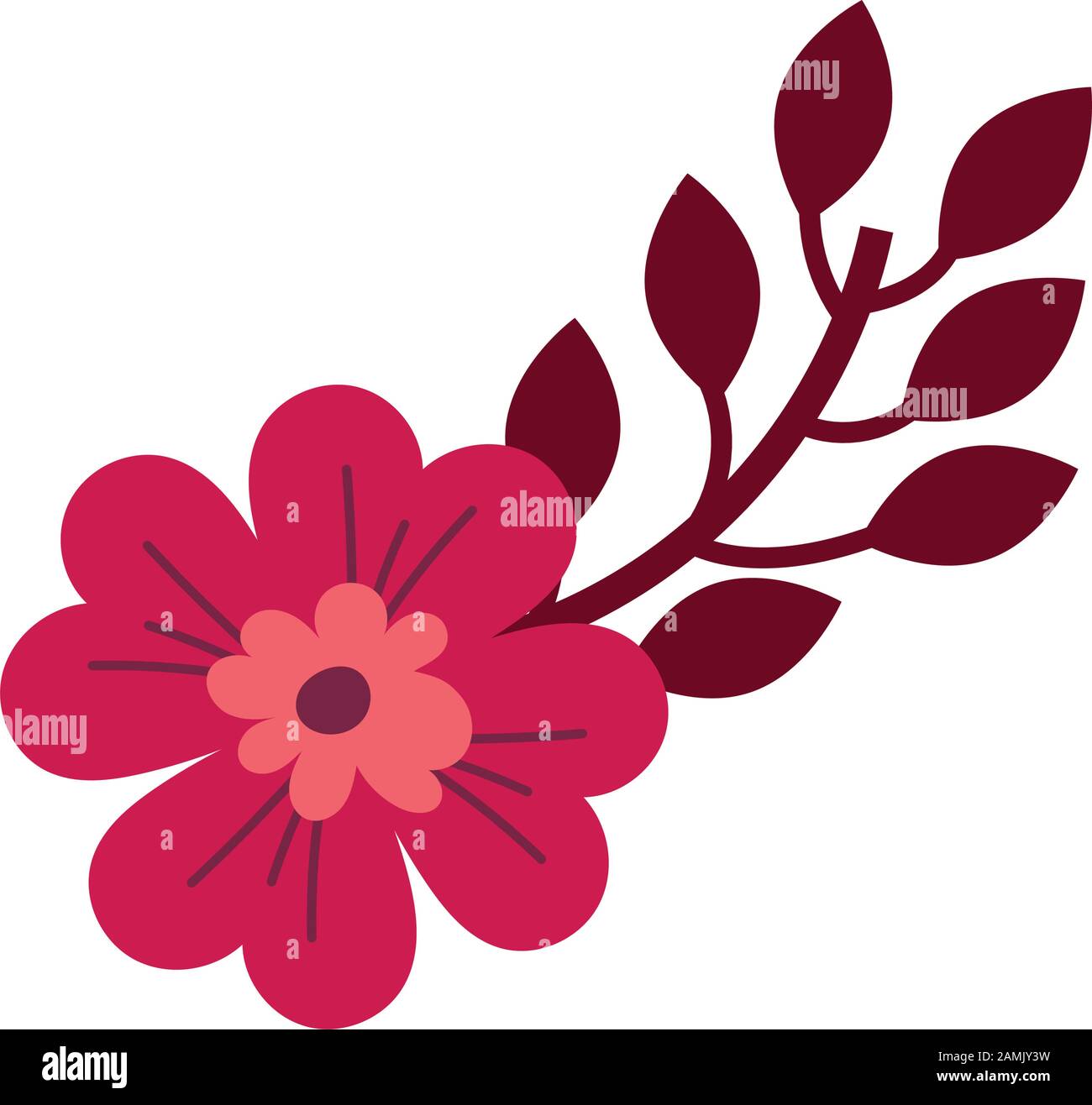 beautiful flower desing isolated icon Stock Vector Image & Art - Alamy