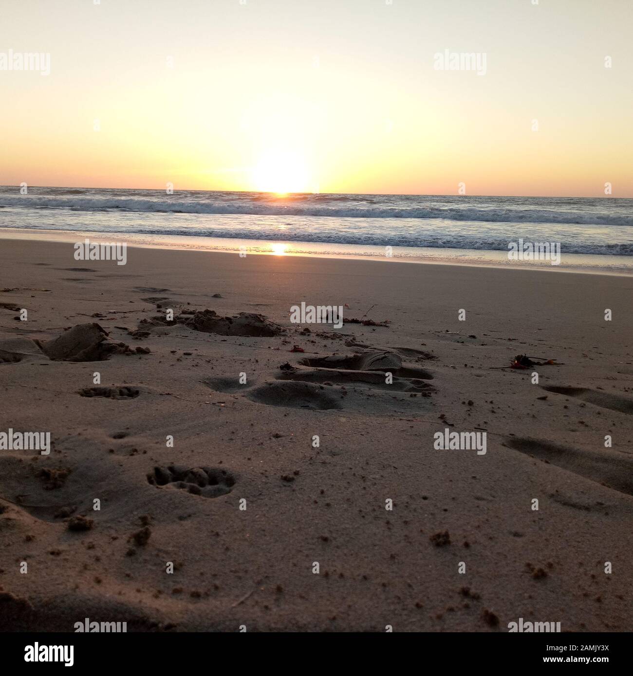 Beautiful Beach Sunset Stock Photo - Alamy