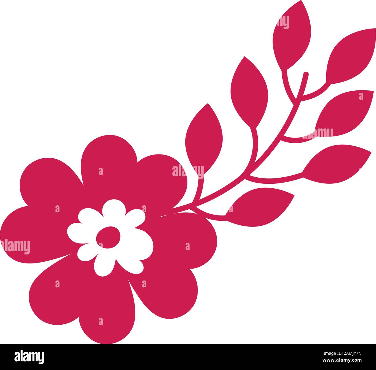 beautiful flower desing isolated icon Stock Vector Image & Art - Alamy