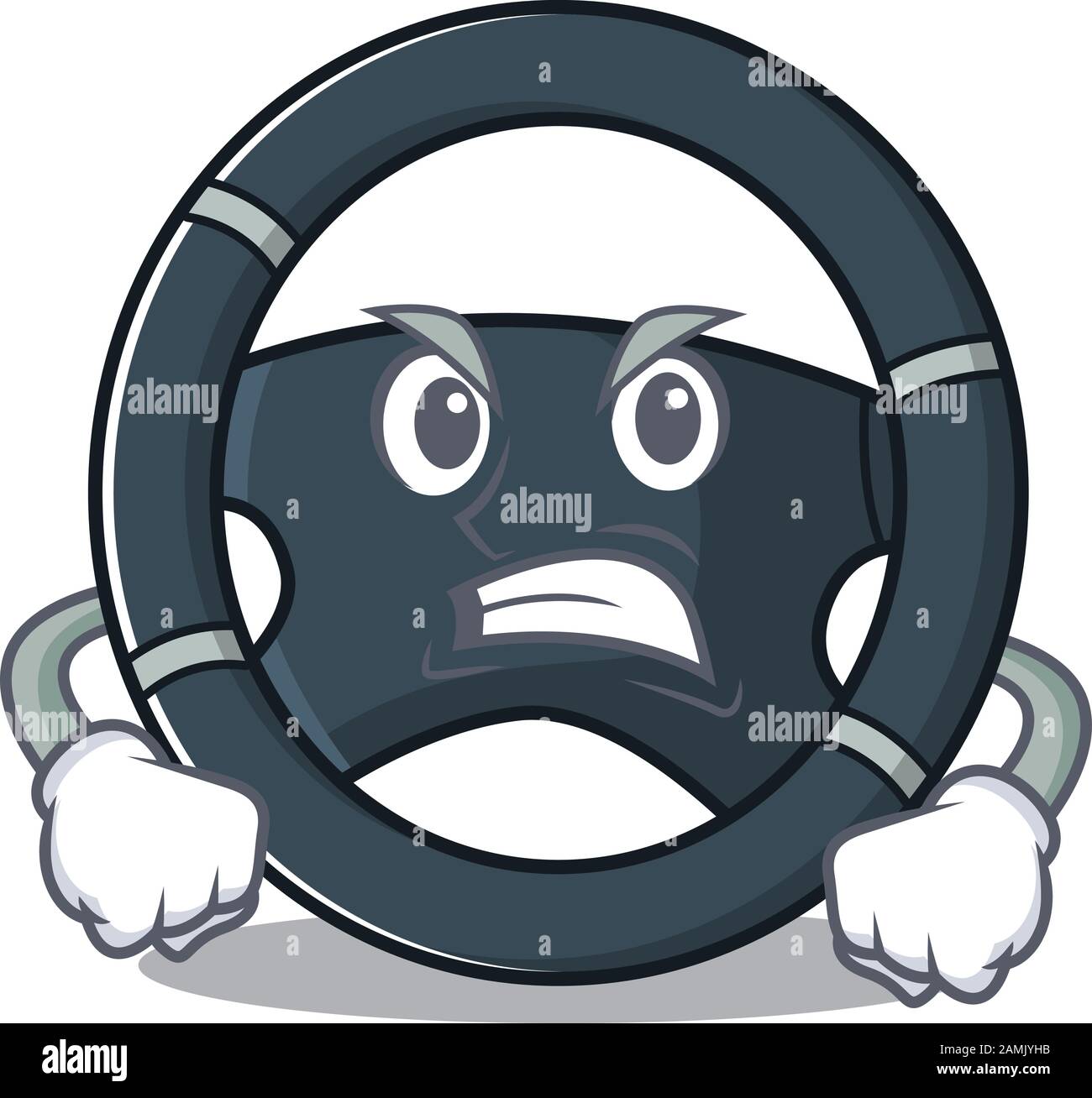 Styring Ror Cartoon Car steering cartoon character design having angry face Stock Vector ...