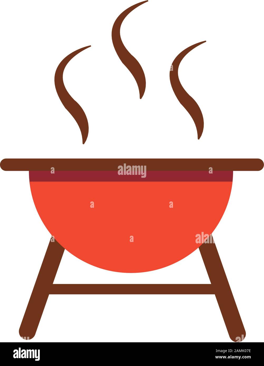 grill barbecue icon on white background vector illustration Stock ...