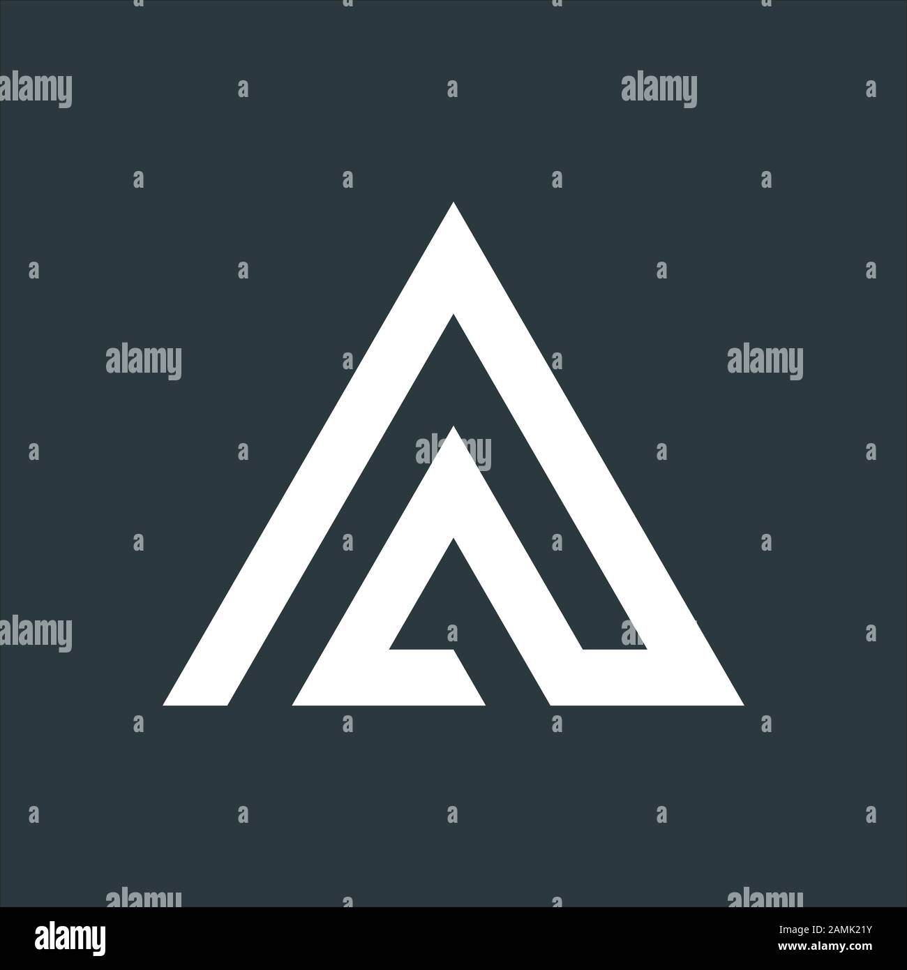 Letter A triangle business logo design. Technology business identity ...