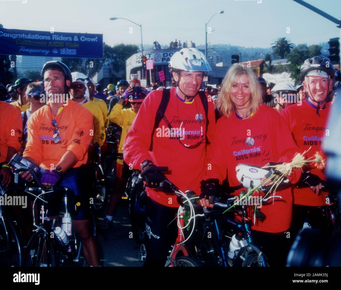 West Hollywood, California, USA 20th May 1995 (L-R) Actor Robert Desiderio and actress Judith Light attend California Aids Ride on May 20, 1995 in West Hollywood, California, USA. Photo by Barry King/Alamy Stock Photo Stock Photo