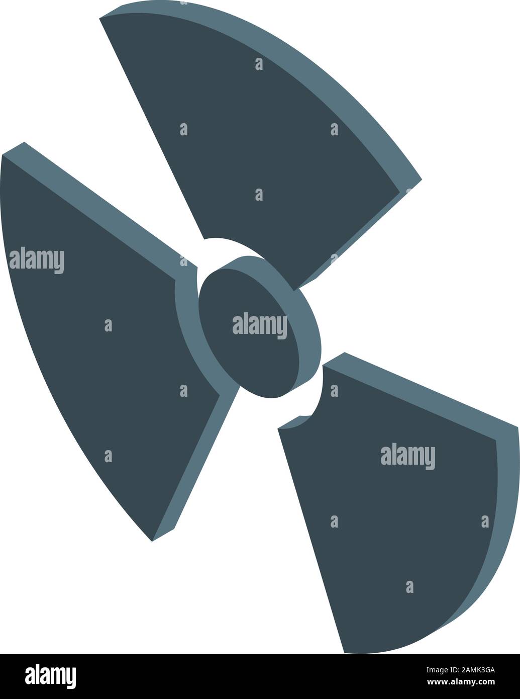 Radiation nuclear icon, isometric style Stock Vector