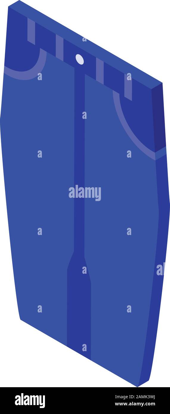 Jeans skirt icon, isometric style Stock Vector