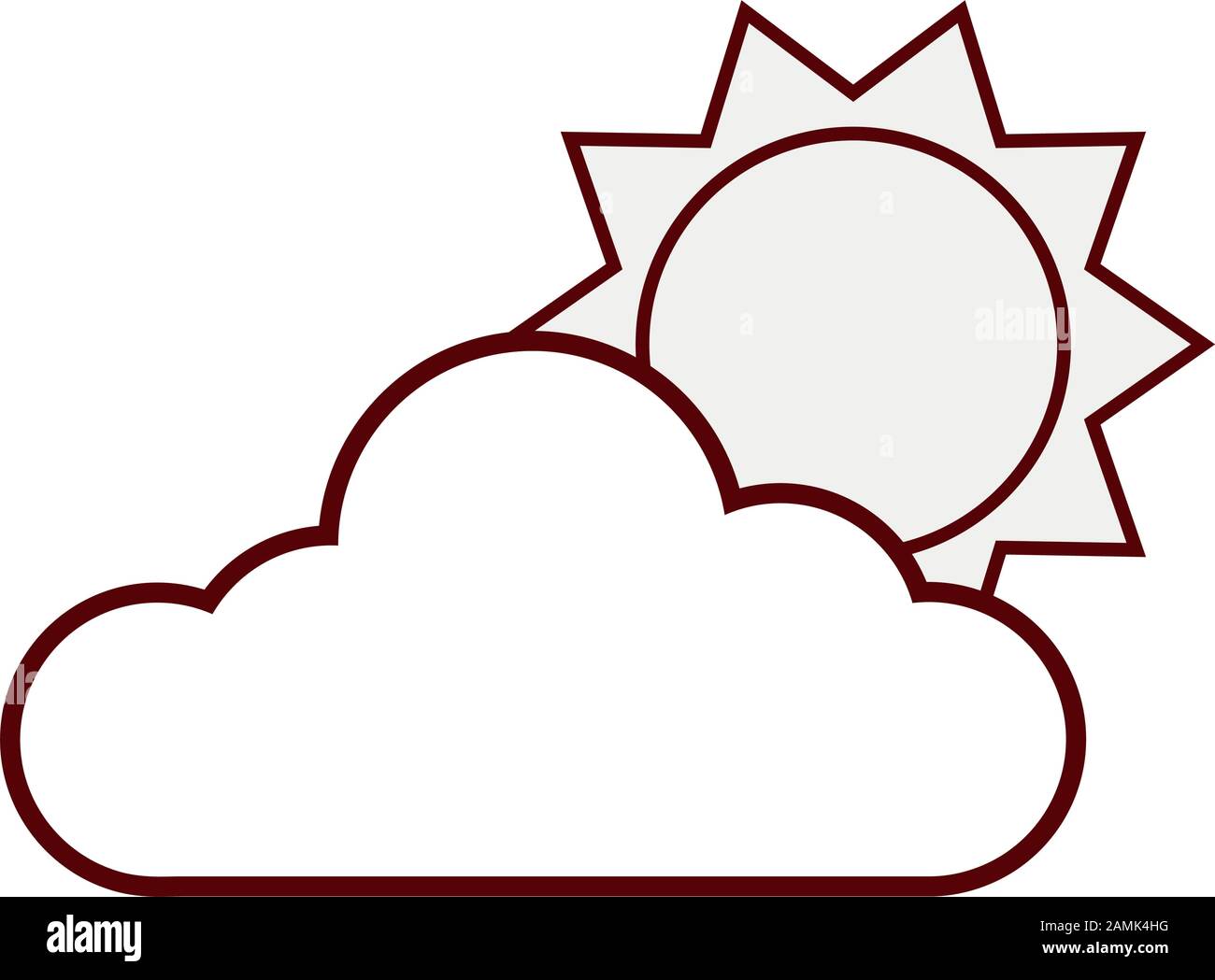 cute summer sun with cloud Stock Vector Image & Art - Alamy