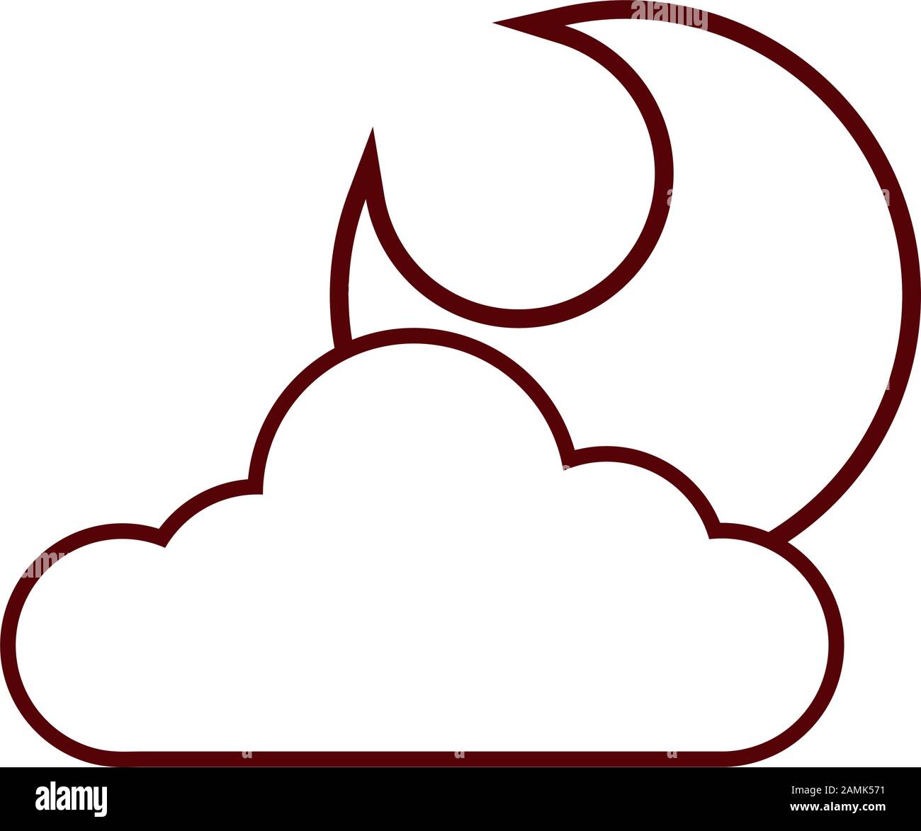 moon night with cloud isolated icon Stock Vector Image & Art - Alamy