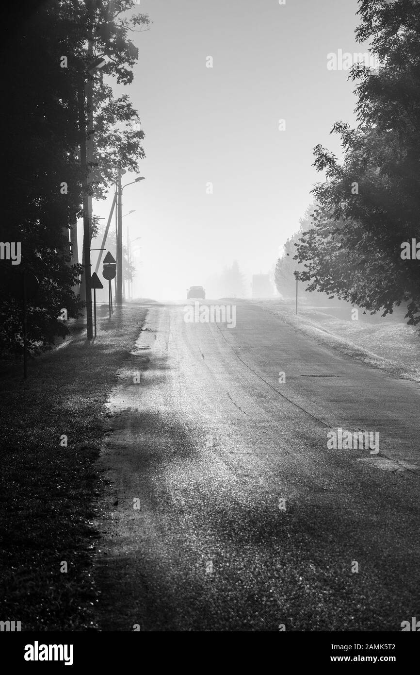 Wet foggy morning Black and White Stock Photos & Images Alamy
