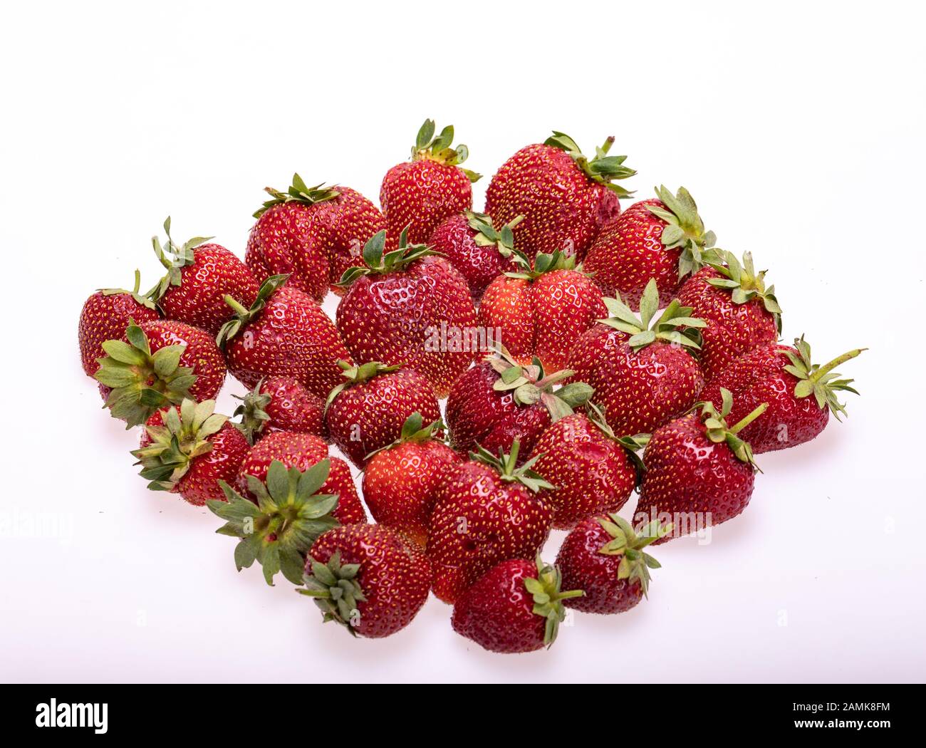 fresh ripe strawberries isolated on white background Stock Photo - Alamy