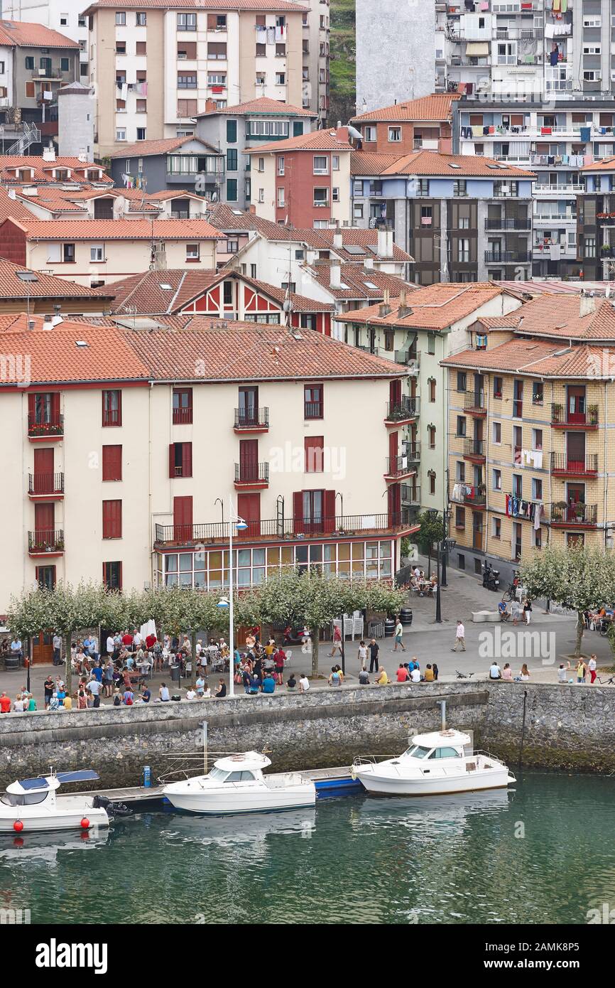 Traditional picturesque village in Basque Country. Ondarroa, Spain ...