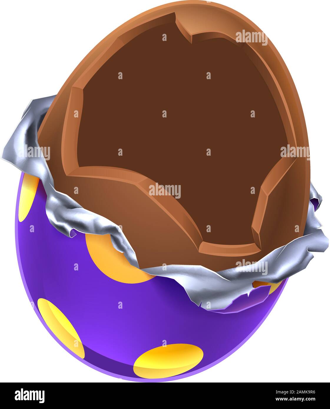 Easter Chocolate BrokenEgg Clip Art Image​