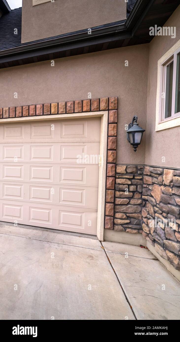 wooden single garage