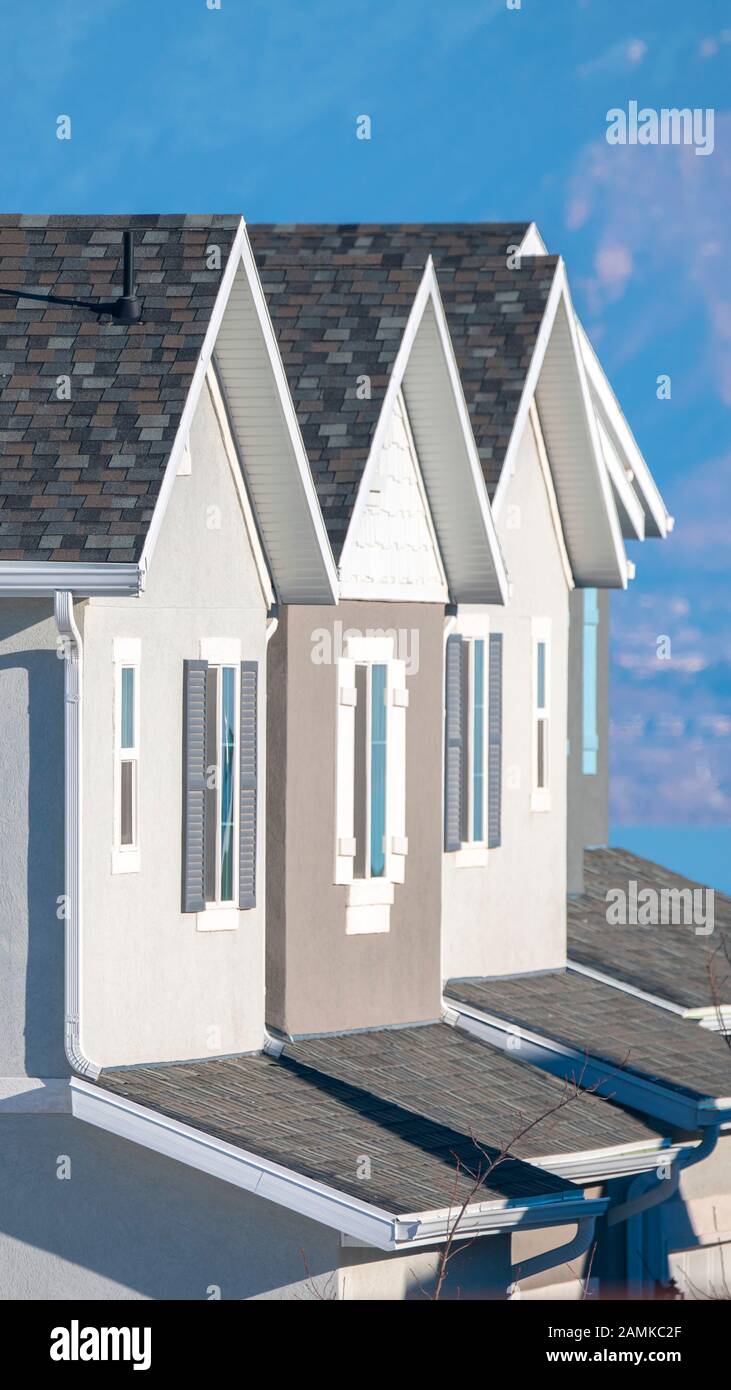 Vertical frame Modern urban houses in the Utah Valley Stock Photo - Alamy
