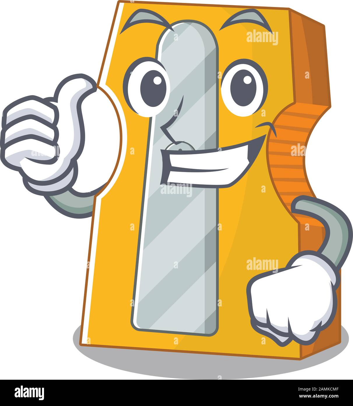 Cartoon character pencil thumbs up hi-res stock photography and images ...