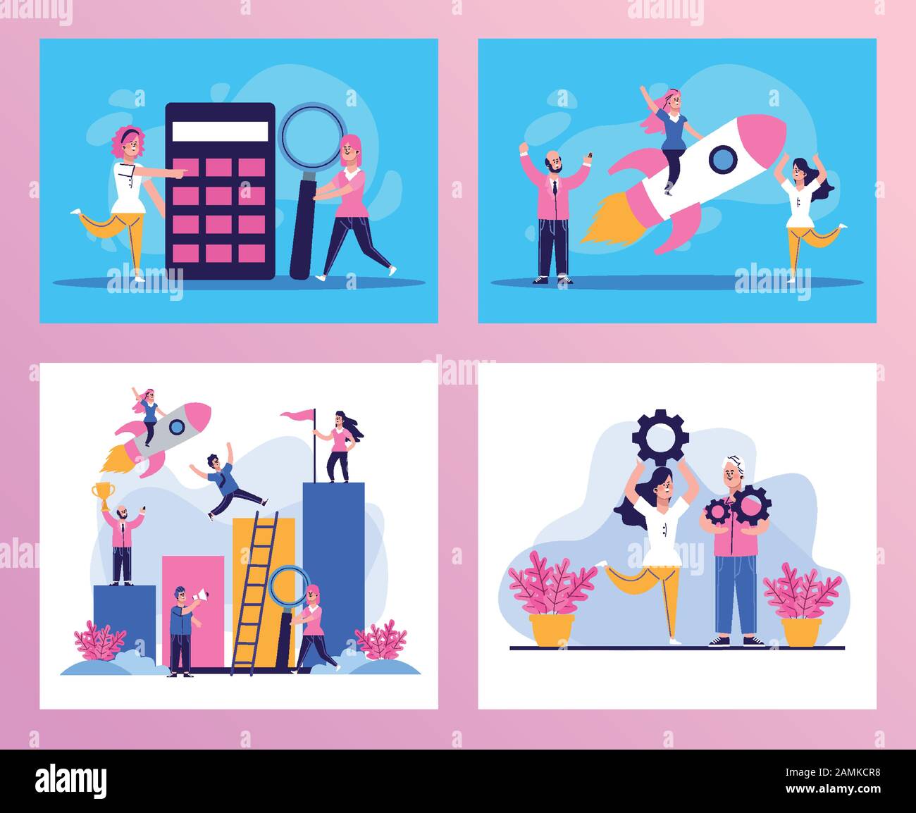bundle of elegant business people scenes Stock Vector Image & Art - Alamy