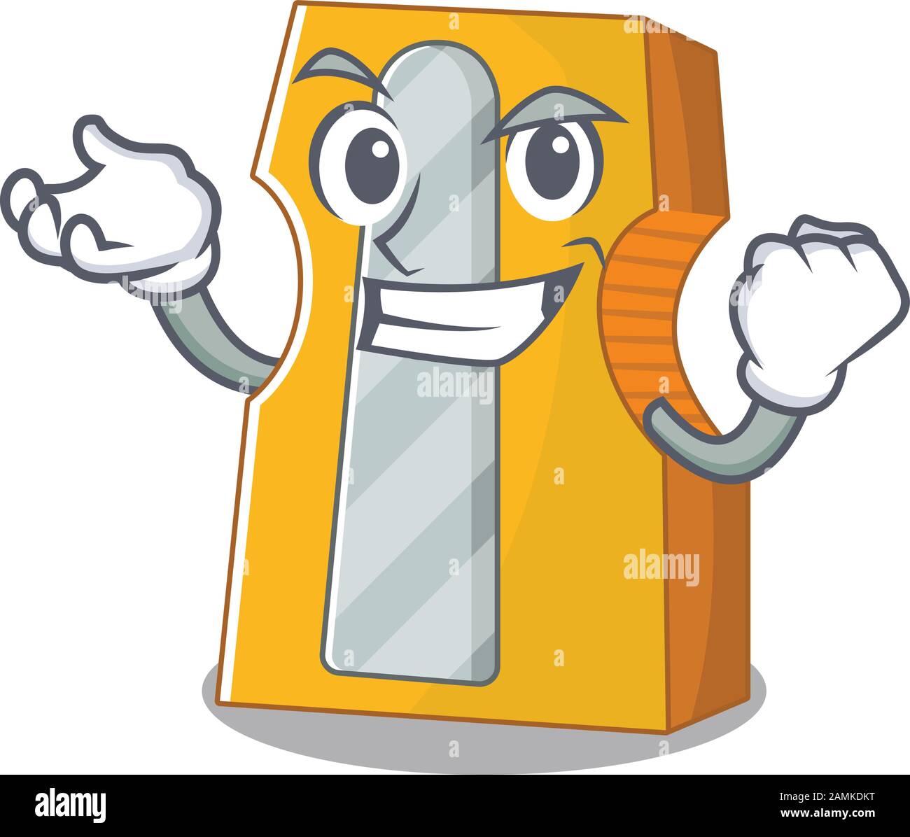 Waving friendly pencil sharpener cartoon character design Stock Vector  Image & Art - Alamy
