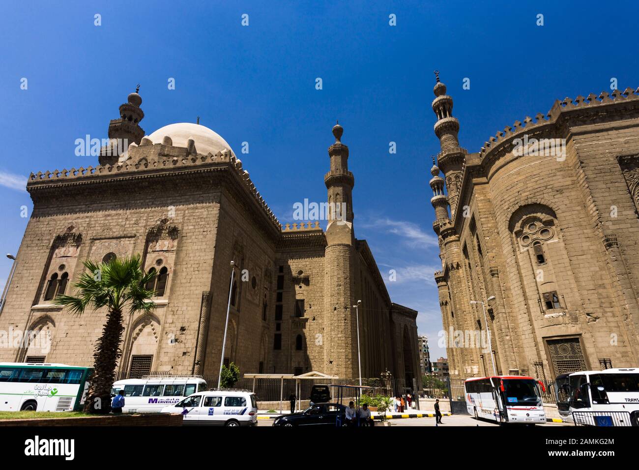 Sultan Hassan Mosque, Mosque-Madrassa of Sultan Hassan, al Rifai Mosque, Al-Rifa'i Mosque, old Cairo, Islamic area, cairo, Egypt, North Africa, Africa Stock Photo