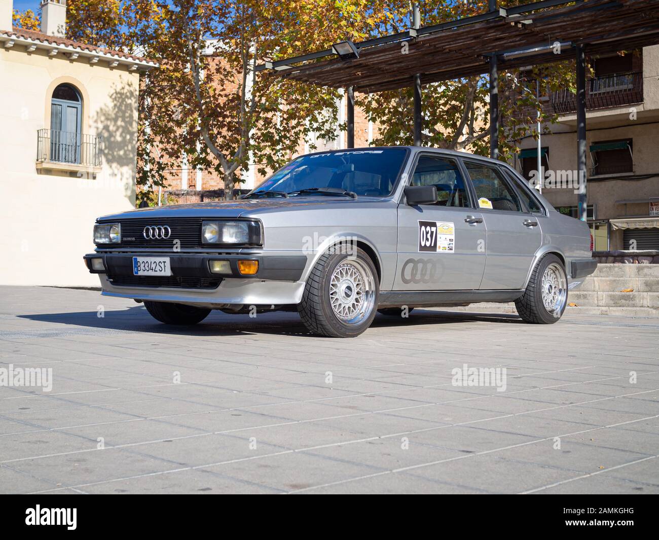 MONTMELO, SPAIN-NOVEMBER 30, 2019: 1984 Audi 80 1.8 quattro (B2, Type 81) Stock Photo