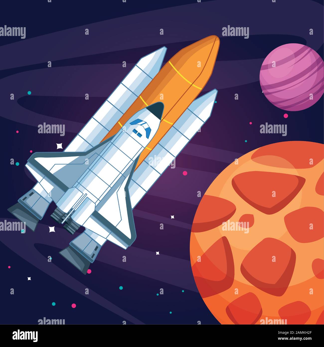 spacecraft planets astronomy space exploration Stock Vector Image & Art ...