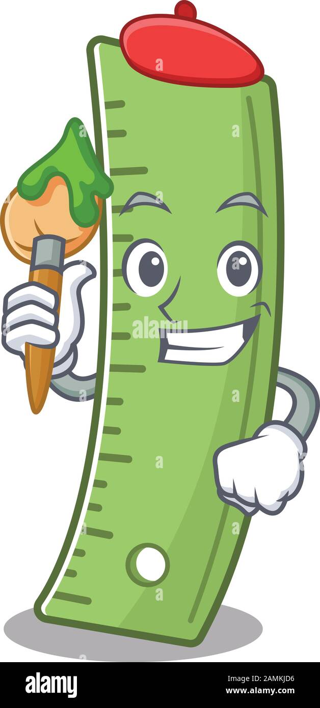 Cartoonize Ruler Cartoon character of ruler Artist with a brush Stock Vector Image & Art ...