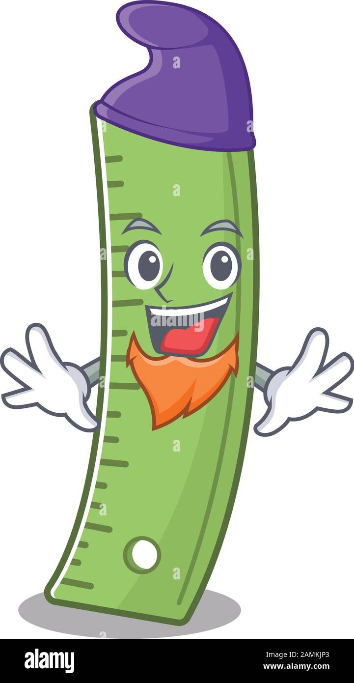 Funny ruler cartoon mascot performed as an Elf Stock Vector Image & Art