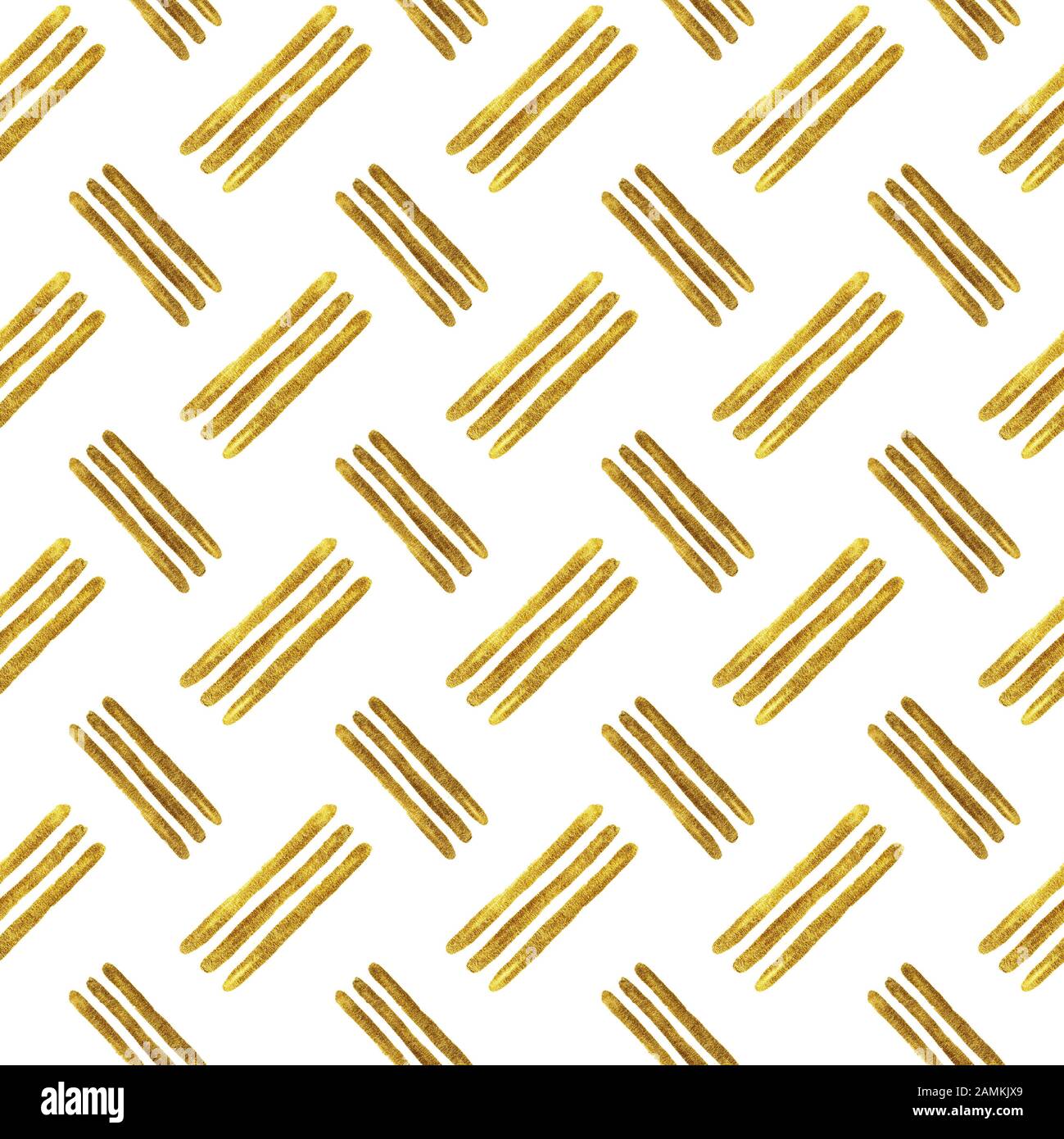 Gold line pattern, abstract golden stripe seamless background. Golden foil or shiny glitter paint texture, three diagonal stroke lines pattern, luxury premium background design Stock Photo