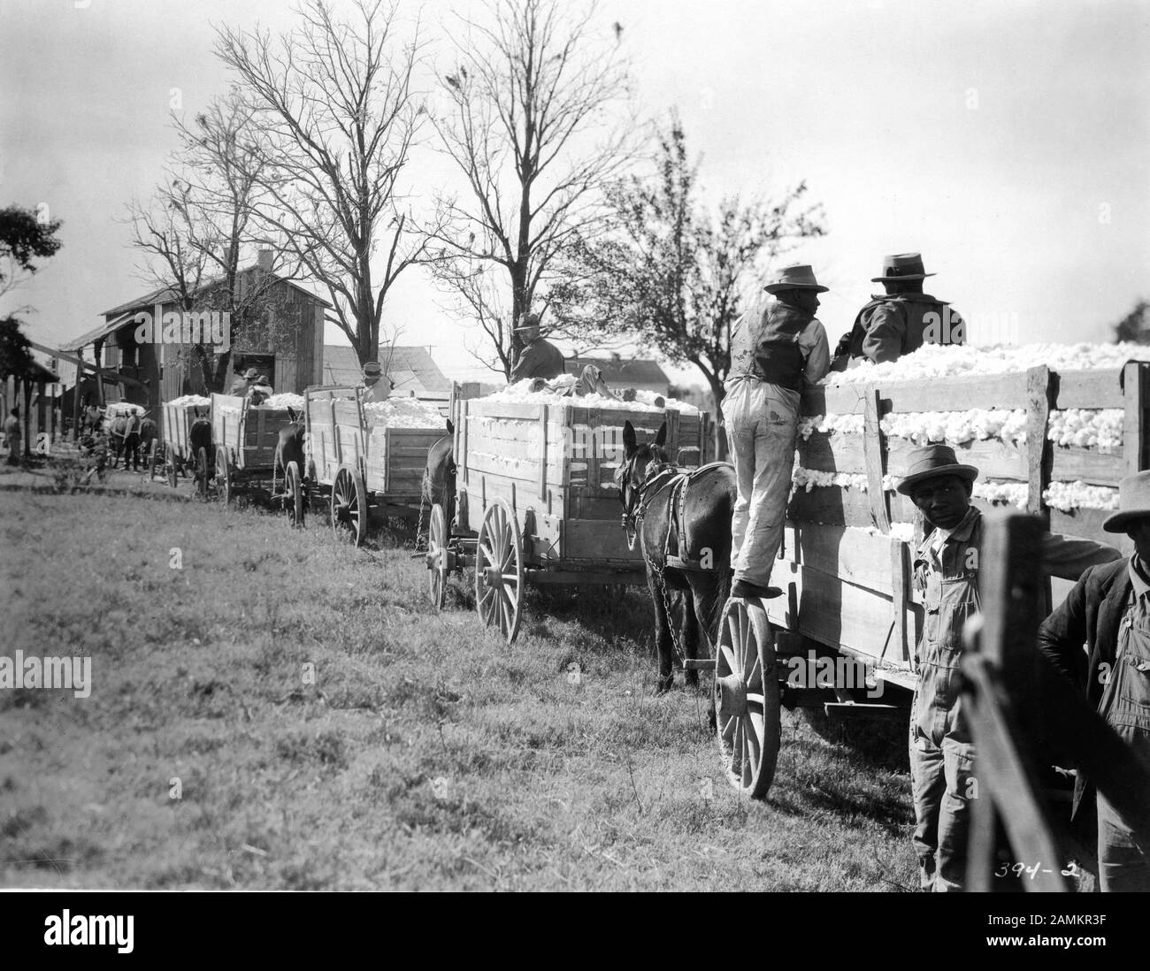 Line of Wagons outside Cotton Gin in HALLELUJAH 1929 director KING VIDOR Metro Goldwyn Mayer