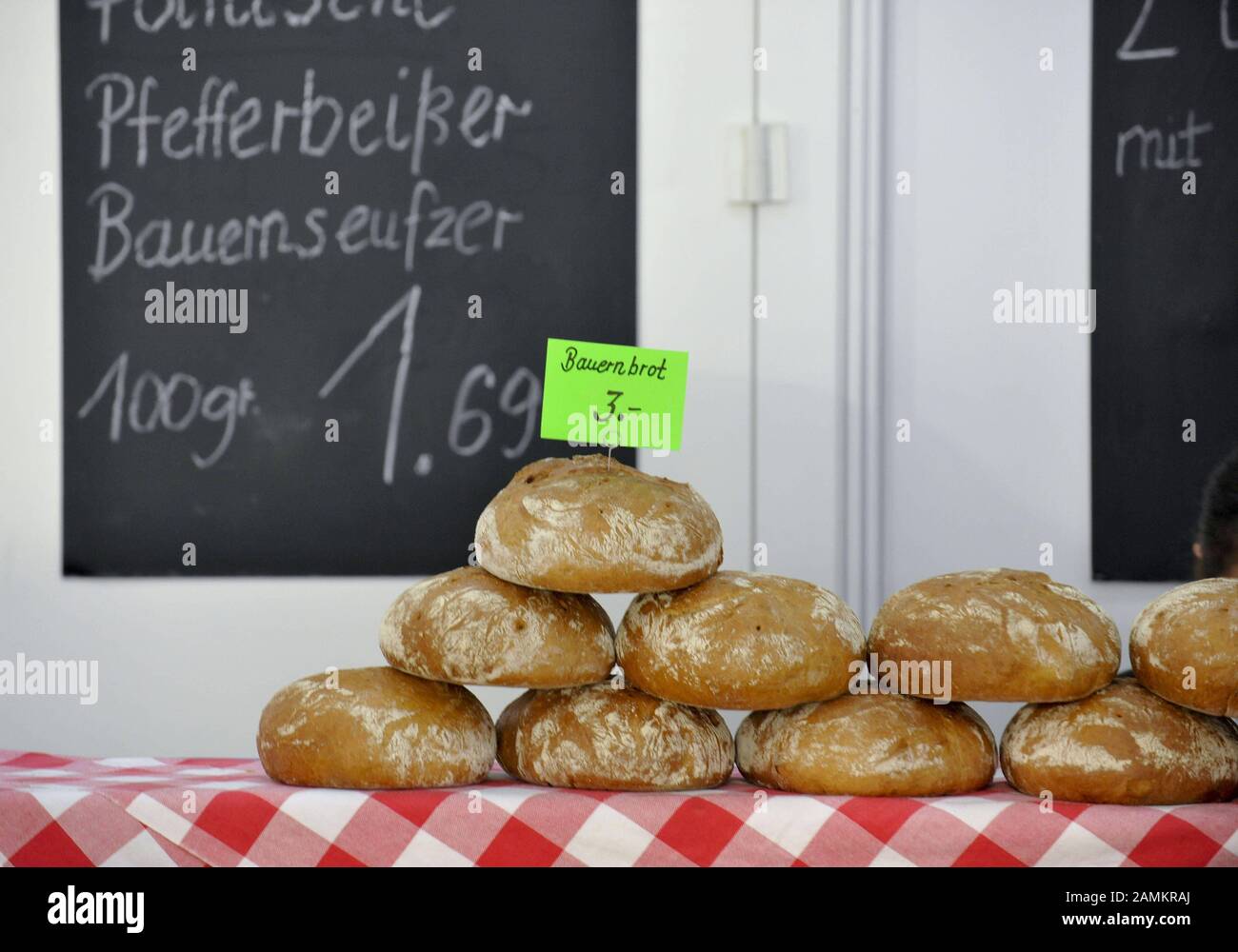 Bauernbrot at a stand at the trade fair 'Food and Life' in Munich Riem. [automated translation] Stock Photo