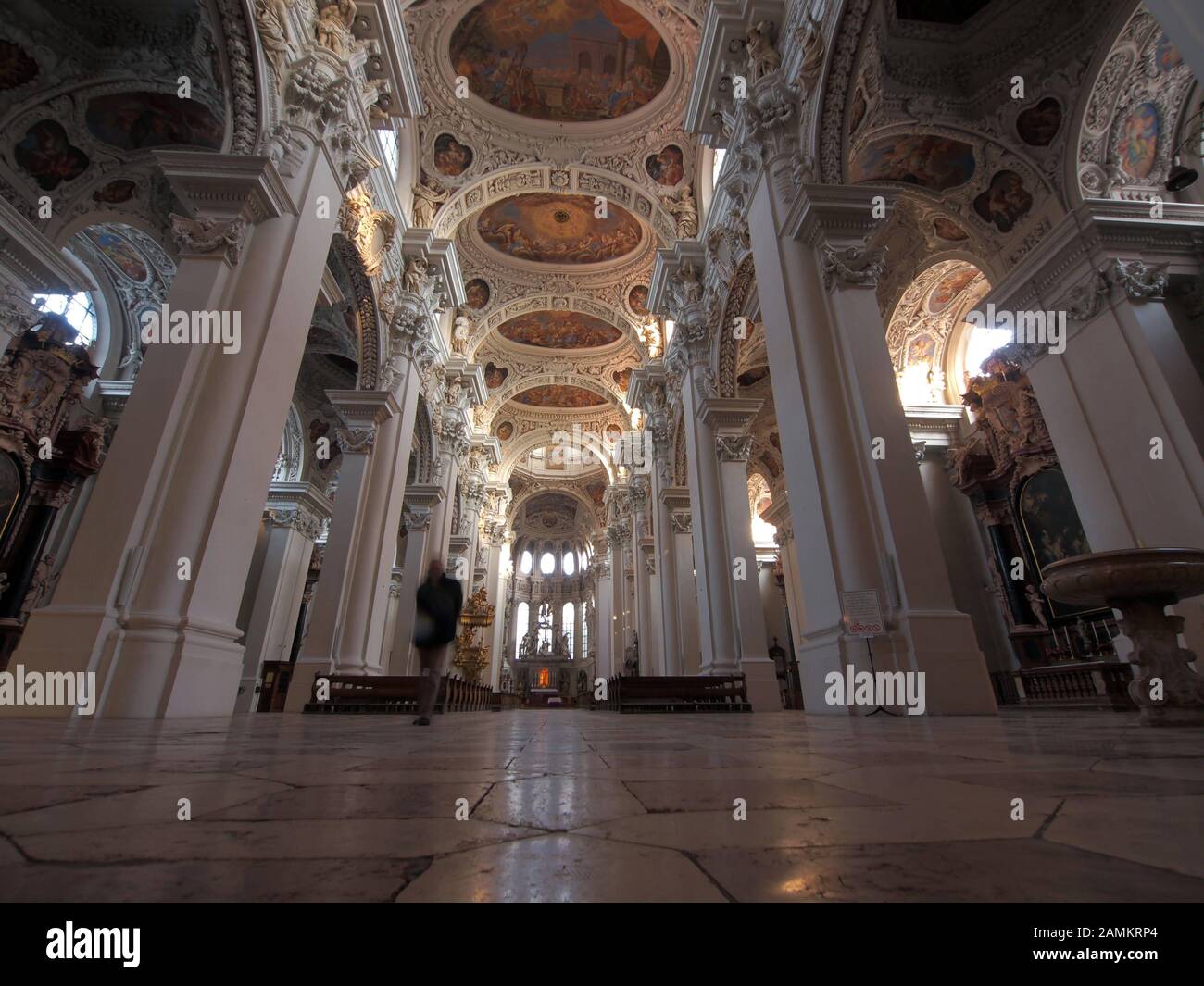 Nave of the baroque Passau Cathedral. [automated translation] Stock Photo